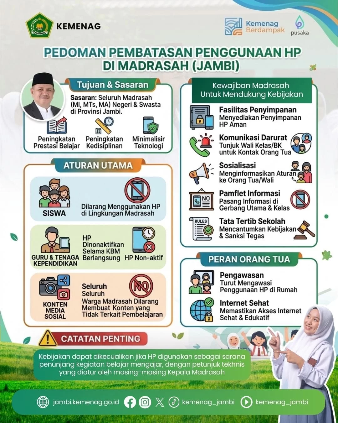 Kemenag Jambi Batasi Penggunaan Handphone di Madrasah, MAN 2 Bungo Tegaskan Larangan Membuat Konten Medsos Saat KBM Kemenag Jambi Batasi Penggunaan Handphone di Madrasah, MAN 2 Bungo Tegaskan Larangan Membuat Konten Medsos Saat KBM