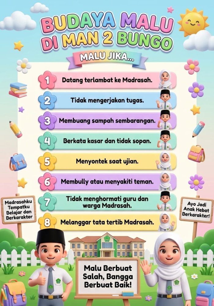 Membangun Karakter Unggul Melalui Gerakan 8 Budaya Malu di MAN 2 Bungo