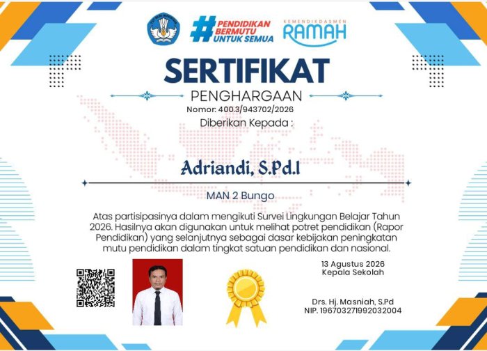 Guru MAN 2 Bungo Tuntaskan SULINGJAR, Sertifikat Segera Dicetak