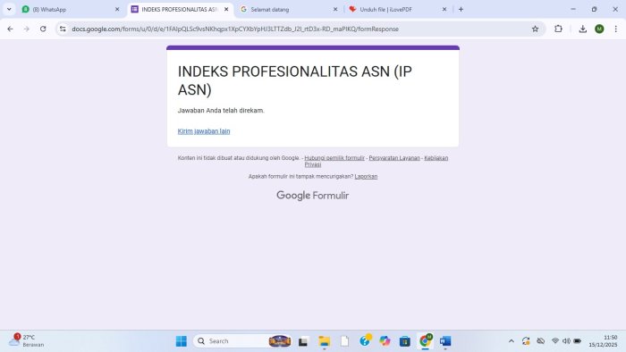ASN MAN 2 Bungo Ikut Berpartisipasi Mengisi Link Indeks Profesionalitas ASN (IP ASN)