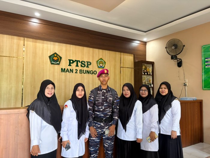 Silaturahmi Penuh Kebanggaan, Alumni Lolos TNI Kunjungi PTSP MAN 2 Bungo