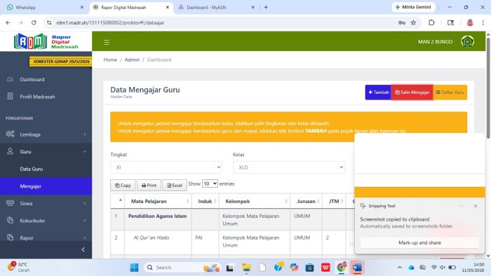 MAN 2 Bungo Lakukan Pembaruan Data RDM ke Versi Terbaru untuk Tingkatkan Akurasi dan Efisiensi